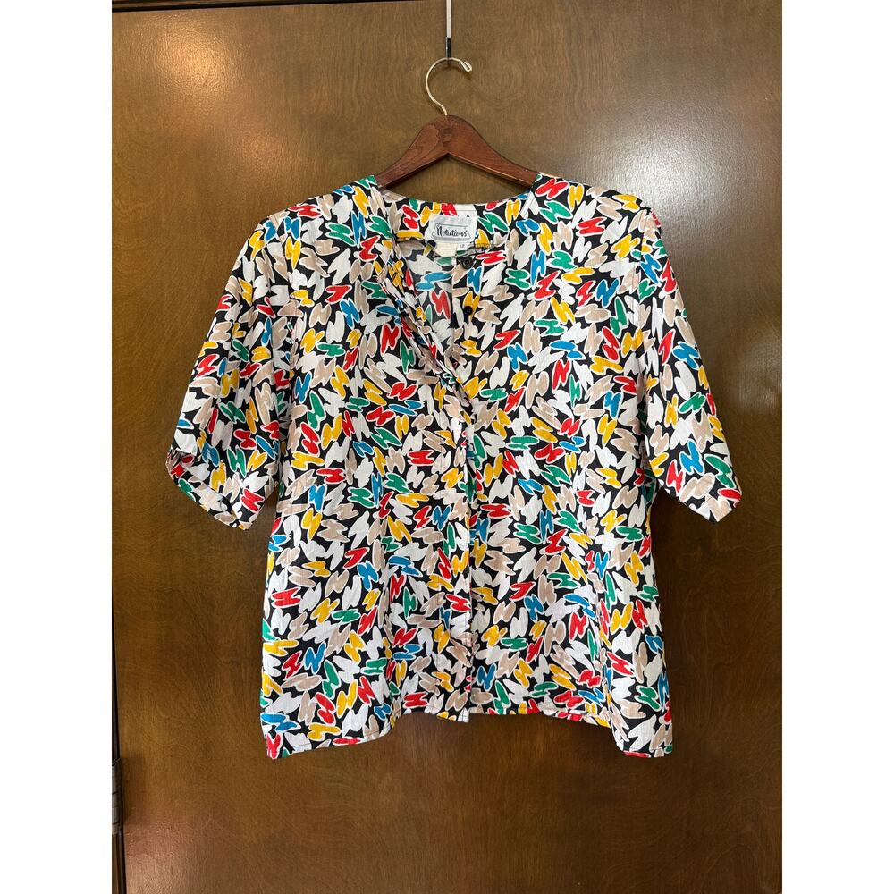 Abstract 80s Print Button-Down by Notations